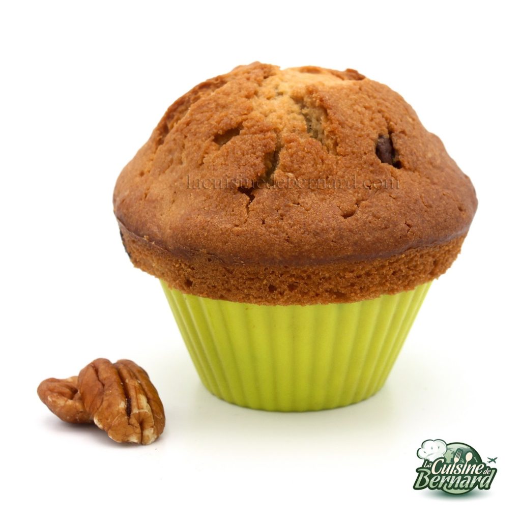 Muffins atómicos de nuez, jarabe de arce y chocolate - La cuisine de Bernard