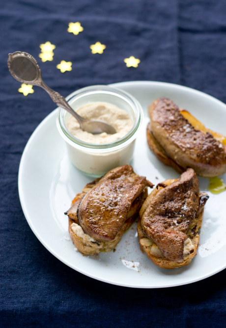 toasts croustillants au foie gras poele